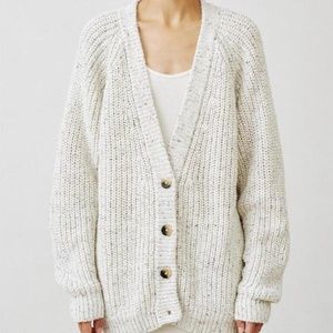Lauren Manoogian Shaker Carigan size 1, raw white tweed